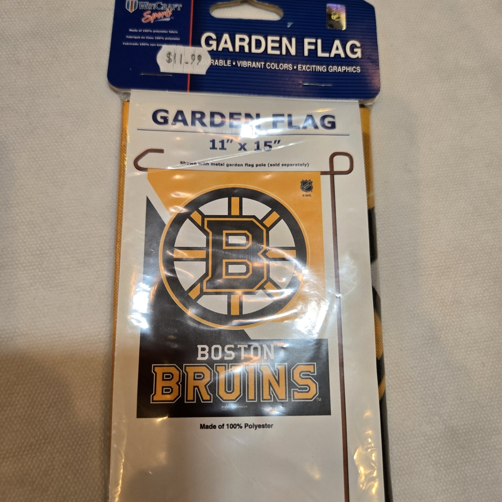 Wincraft Boston Bruins NHL Garden Flag Indoor Outdoor 11" x 15" Sports Home Bann